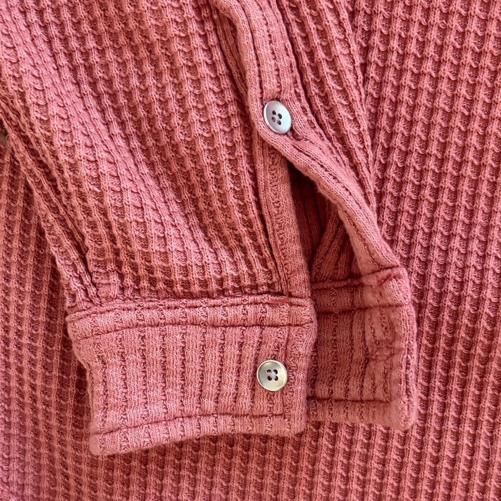 Aerie Anytime Waffle Oversized Long Sleeve Button Up 🌟 Set available🌟 - Picture 4 of 4